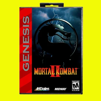Игровая карта Mortal Kombat 2 16bit MD для Sega Mega Drive / Genesis с розничной коробкой из США
