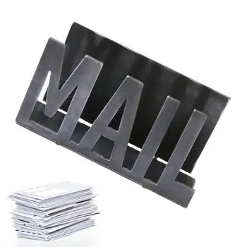 Черный органайзер для файлов, Сортировщик писем, Металлический почтовый держатель, настольный держатель для деловых документов, Офисный Органайзер для файлов
