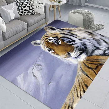 3D ковер с тигром, ковер для украшения дома, коврик для двери, гостиная, спальня, игровая комната, комната для украшения ковра