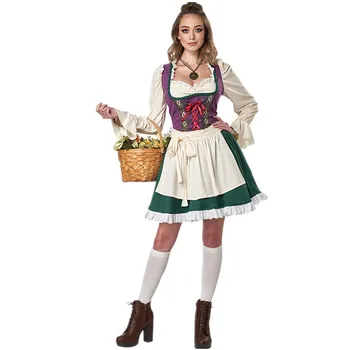 Костюм на Октоберфест, Баварский традиционный карнавал Фрейлейн, официантка клубов Dirndl, косплей на Хэллоуин, Маскарадное платье для вечеринки