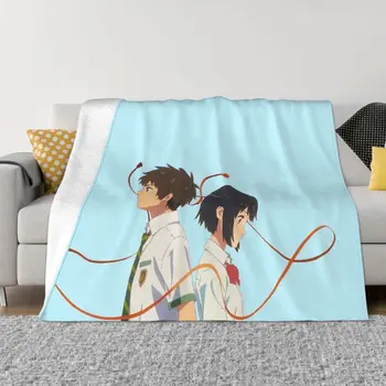 Украшение дома плюшевые одеяла для дивана с рисунком аниме, покрывало с принтом на кровать, аниме пушистые мягкие одеяла, толстое одеяло на зиму