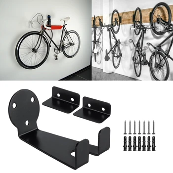 Вешалка для педалей велосипеда Настенный стенд для магазина велосипедов Сверхмощная горизонтальная велосипедная стойка для гаража Durable 69HD