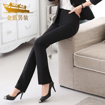 Женские костюмные брюки Jindun Профессиональные костюмные брюки Прямые рабочие брюки Черные костюмные брюки Рабочие брюки Женские костюмные брюки