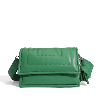 Простая женская стеганая сумка через плечо с клапаном и чехлом из мягкой искусственной кожи, модная сумочка-клатч 2023 года выпуска