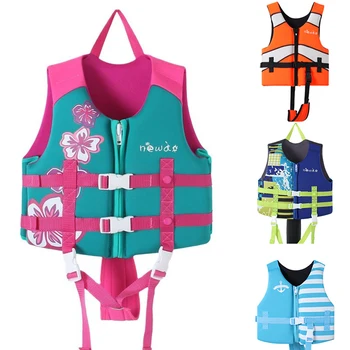 Детская куртка для плавания, Неопреновый Спасательный жилет, Водные виды спорта, Каякинг, Катание на лодках, Дрейфующий Купальник, Детские купальные костюмы