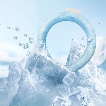 Летнее снимающее жару и охлаждающее Волшебное кольцо со льдом, поглощающее тепло и ощущение холода, Спортивный прохладный мешочек для льда на шее, воротник для шеи