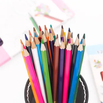 24 шт. / компл. Наборы цветных деревянных карандашей для рисования Акварельными карандашами, набор карандашей для рисования, студенческие принадлежности для творчества