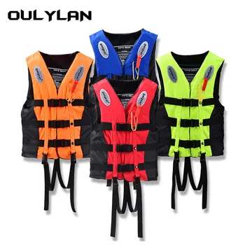 Жилет для вождения Oulylan, костюм для выживания, полиэстер, Универсальный спасательный жилет для плавания на открытом воздухе, катания на лодках, лыжах, спасательный жилет для взрослых детей S -XXXL