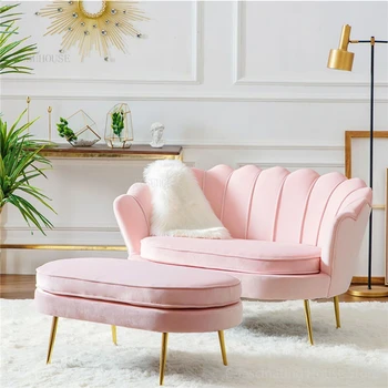 Современный диван-гарнитур Мебель для гостиной Диван-кресло для маленькой гостиной Стул с скандинавским акцентом Роскошные диванные кресла Двухместный диван A