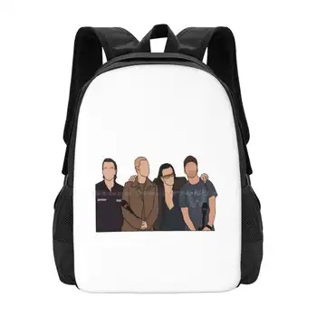 Рюкзак с 3D принтом, студенческая сумка, группа Bono Music, известная
