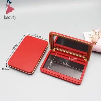 Пустая магнитная коробка для теней для век с зеркалом для женщин, начинающих макияж для девочек, инструмент для хранения теней для век своими руками