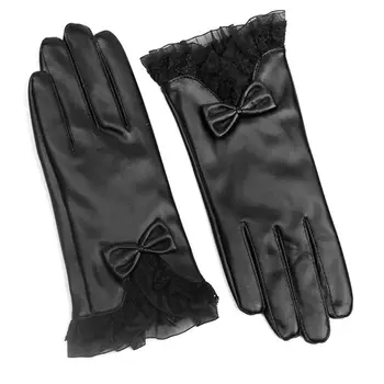 Женские зимние теплые перчатки, элегантные женские перчатки для холодной погоды, Флисовая подкладка