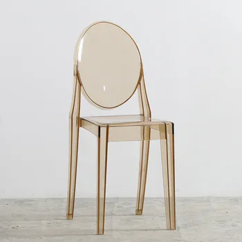 Официальный Новый Скандинавский обеденный стул Aoliviya 2023 года Ins Ghost Chair Devil Интернет-знаменитость Бытовой пластиковый хрустальный стул