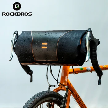 Официальная сумка для передней трубки велосипеда Rockbros, сумка для хранения, Водонепроницаемая корзина для руля, портативный аксессуар большой емкости