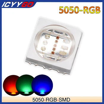 ICYYGO 10ШТ 5050 RGB Светодиодный чип 5050SMD 18V Красный Зеленый Синий Светодиодный 9V диод DIY 12Vled SMD PCB