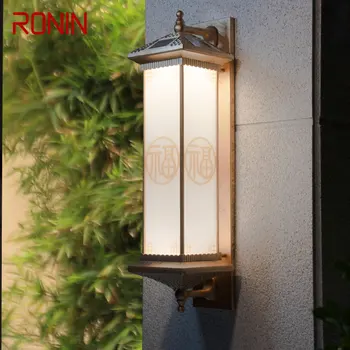 Уличный настенный светильник RONIN Solar Creativity, бронзовые светильники-бра, водонепроницаемые IP65 для дома, балкона, внутреннего двора виллы