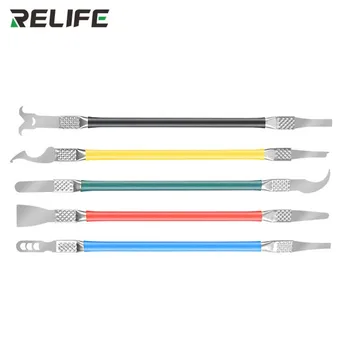 RELIFE RL-049B 5 в 1 Многофункциональный Нож Для Разборки с Двумя головками Для Ремонта Телефона, Удаления Отделения Материнской платы процессора