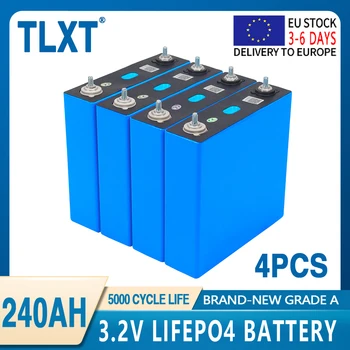Новый 4шт литий-железо-фосфатный аккумулятор LiFePO4 3,2 В 240Ах может быть объединен в аккумуляторную батарею 12V 24V 36V 48V 240Ah