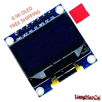 0,96-дюймовый IC: SSD1306 OLED-белый ЖК-экран 128X64, дисплейный модуль, интерфейс SPI, бесплатная доставка! Factory Electronic