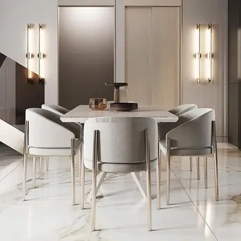 Кухонные обеденные стулья в скандинавском стиле Дизайн с геймерским акцентом Бархатный офисный стул на открытом воздухе Современный шезлонг Pliante Мебель для дома DC104