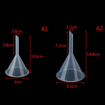 диаметр горловины 60 мм 90 мм Лабораторный Прозрачный Фильтр Воронка Пластик Для наполнения парфюмерной жидкостью Эфирного Масла Пустой Флакон Упаковочный инструмент