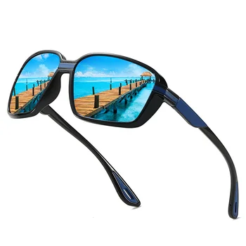 2023 Новый Квадратный Спорт на открытом воздухе Велоспорт Мужские поляризованные солнцезащитные очки Водитель Вождение Рыбалка Солнцезащитные очки для мужчин Gafas De Sol Vintage
