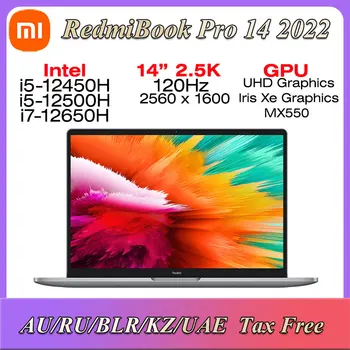 Ноутбук RedmiBook Pro 14 с экраном 2,5 K 120 Гц Ноутбук i5-12450H/i5-12500H/i7-12650H 16 ГБ 512 ГБ NVIDIA MX550 2 ГБ GDDR6 PC Компьютер