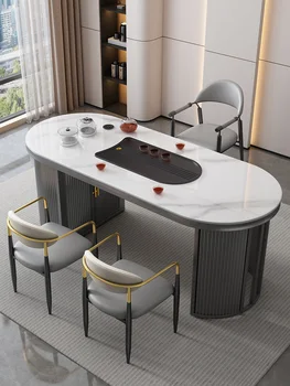 Чайный столик современный простой домашний маленький чайный столик в гостиной 2023 новая сеть чайных столов rock plate черный чайный столик и стул combina