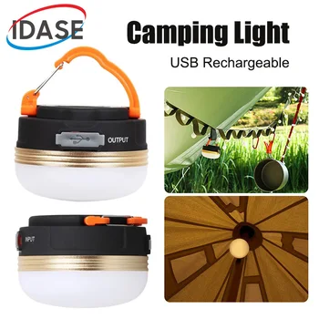 USB Перезаряжаемый Портативный фонарик, фонари для кемпинга, 10 Вт Светодиодный рабочий фонарь, Настольная лампа для ночного похода на открытом воздухе