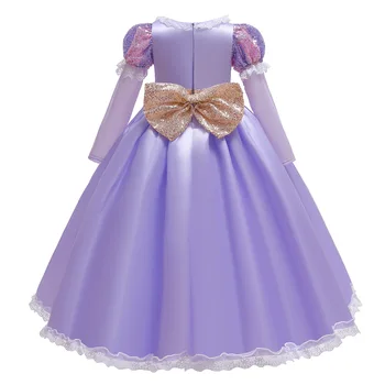 Летние запутанные платья Рапунцель для девочек 2-10 лет, костюмы для косплея, детские наряды, карнавальное платье для вечеринки, одежда на Хэллоуин