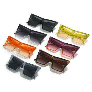 Модные Солнцезащитные очки с большим Кошачьим Глазом В Негабаритной оправе с бабочками, Квадратные Современные Солнцезащитные Очки Для женщин, Gafas De Sol