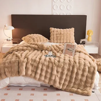 Зимнее Теплое Супер Мягкое Плюшевое одеяло, Утолщенное одеяло, коврик для гостиной, Эркерное окно, диван, одеяло для кресла