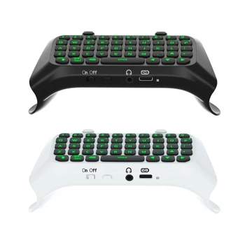 Совместимая с Bluetooth беспроводная мини-клавиатура для контроллера ps5 с зеленой подсветкой для обмена сообщениями, игры в LiveChat QX2A