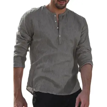 2023 Новая мужская футболка с длинным рукавом, однотонные Свободные повседневные рубашки, модная рубашка большого размера с круглым вырезом