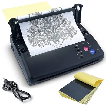 Машина для переноса татуировки, Трафареты, устройство для копирования, принтер для рисования, Термоинструменты для переноса фотографий татуировки на теле, бумага для копирования