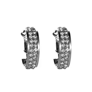 Серьги-кольца со стразами, сверкающие серьги-обнимашки со стразами, Элегантные кольца С-образной формы для стильного украшения ушей, легкие.