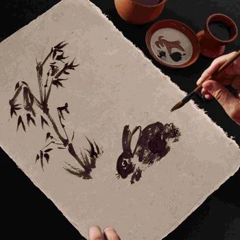 25 Листов Винтажной рисовой бумаги Практичный Рисунок Профессиональные Аксессуары для каллиграфии Старое письмо Xuan Painting Child Kids