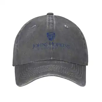 Печатный графический логотип Университета Джона Хопкинса, Фирменная кепка из высококачественной джинсовой ткани, Вязаная шапка, бейсболка