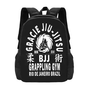 Школьный рюкзак Грейси джиу-джитсу большой емкости, сумки для ноутбуков, боевые искусства Грейси, бразильское джиу-джитсу Bjj