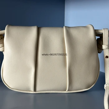 Женская сумка из мягкой кожи, дизайнерская женская сумка светлого цвета, ремешок с матросским узлом, сумка через плечо в винтажном стиле, Стандартное пространство для хранения