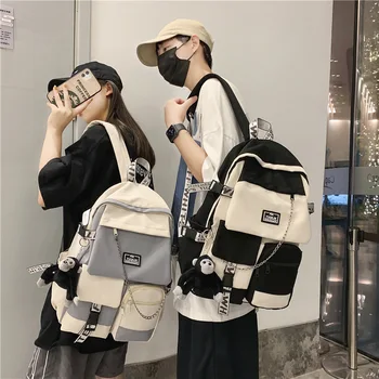 Корейский Школьный рюкзак для женщин, рюкзак для младших школьников, Мужской Уличный Модный рюкзак большой емкости, Классная сумка для компьютера