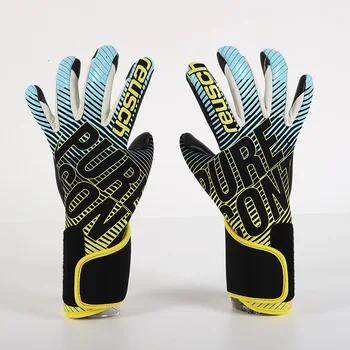 Профессиональные латексные перчатки футбольного вратаря, противоскользящие перчатки футбольного вратаря, Тренировочные защитные перчатки футбольного вратаря