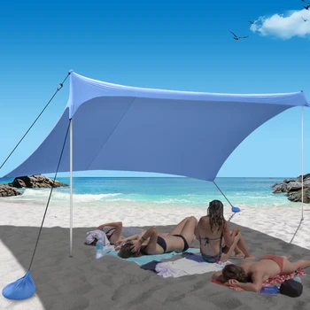 Летняя пляжная палатка, открытый навес от солнца, пляжный козырек, легкая пляжная палатка с сумкой для переноски