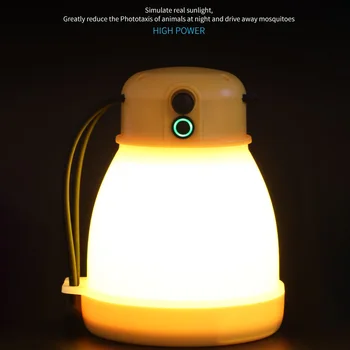 Ручной уличный фонарь 3 режима Открытый походный фонарик Power Bank Многофункциональный фонарик 3600 мАч для прогулок по ночам