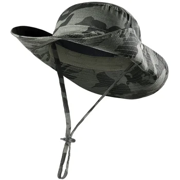 Камуфляжная тактическая кепка для Страйкбола, рыбалки, пеших прогулок, охоты, кемпинга, шляпа с широкими полями, дышащие сетчатые солнцезащитные шляпы для скалолазания