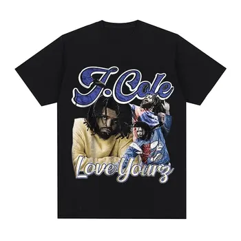 Рэпер Джей Коул Лав Янг Винтажная футболка с графическим рисунком, мужская крутая футболка в стиле хип-хоп, мужская хлопковая футболка оверсайз, уличная одежда Унисекс
