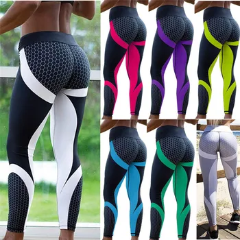 Женские штаны для йоги с принтом, пуш-ап, профессиональные леггинсы для бега, фитнеса, спортзала, обтягивающие брюки-карандаш