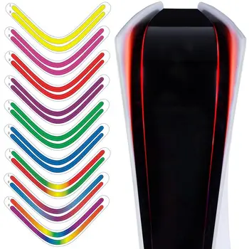 1 комплект для PS5 Host Light Bar Радужная градиентная наклейка, самоклеящиеся наклейки, светодиодная панель для игровых аксессуаров playstation 5