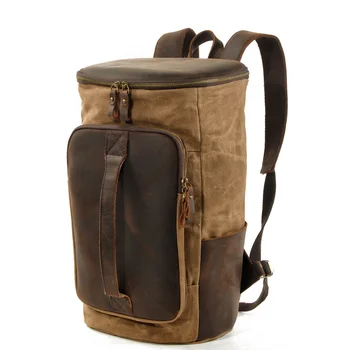 Уличный мужской рюкзак, спортивная сумка для путешествий, холст, масло, воск, наплечная сумка большой вместимости