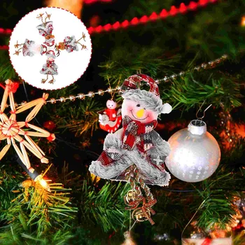 4 шт. Декор Рождественский Подвесной Рождественский кулон Орнамент Маленькая подарочная ткань Mini Elder